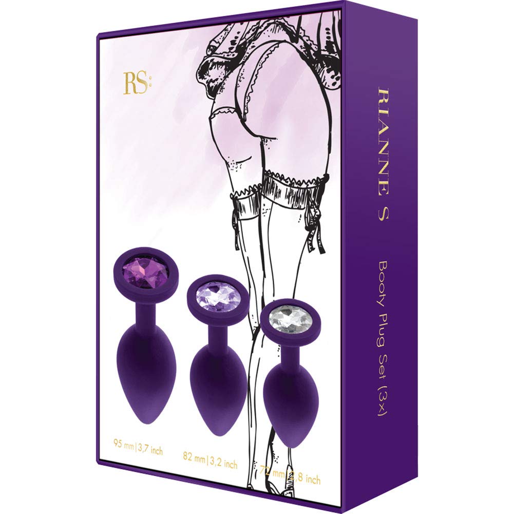 Rianne S 3-Piece Booty Plug Set Purple