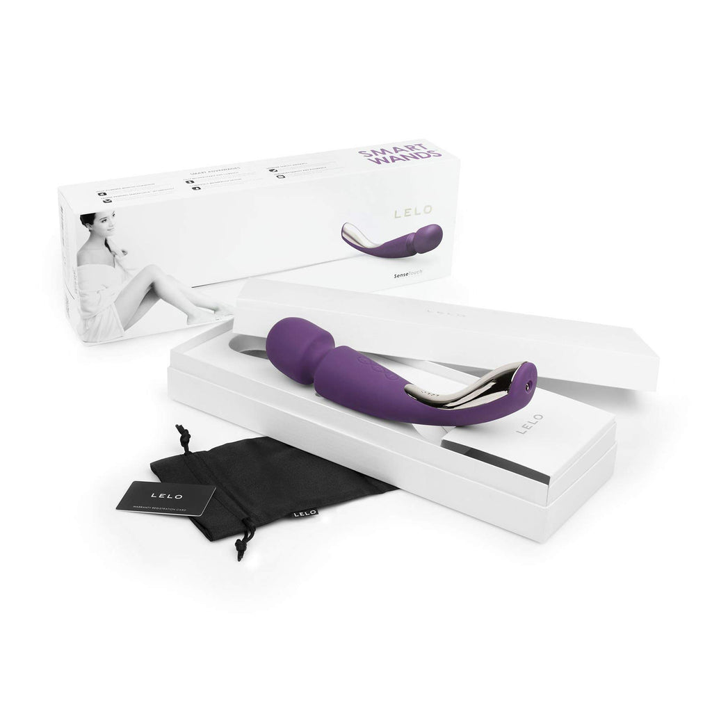 Lelo Smart Wand Cordless Body Massager, Large Size, Plum, Powerful Rechargeable Vibrator To Massage You From Head To Toe