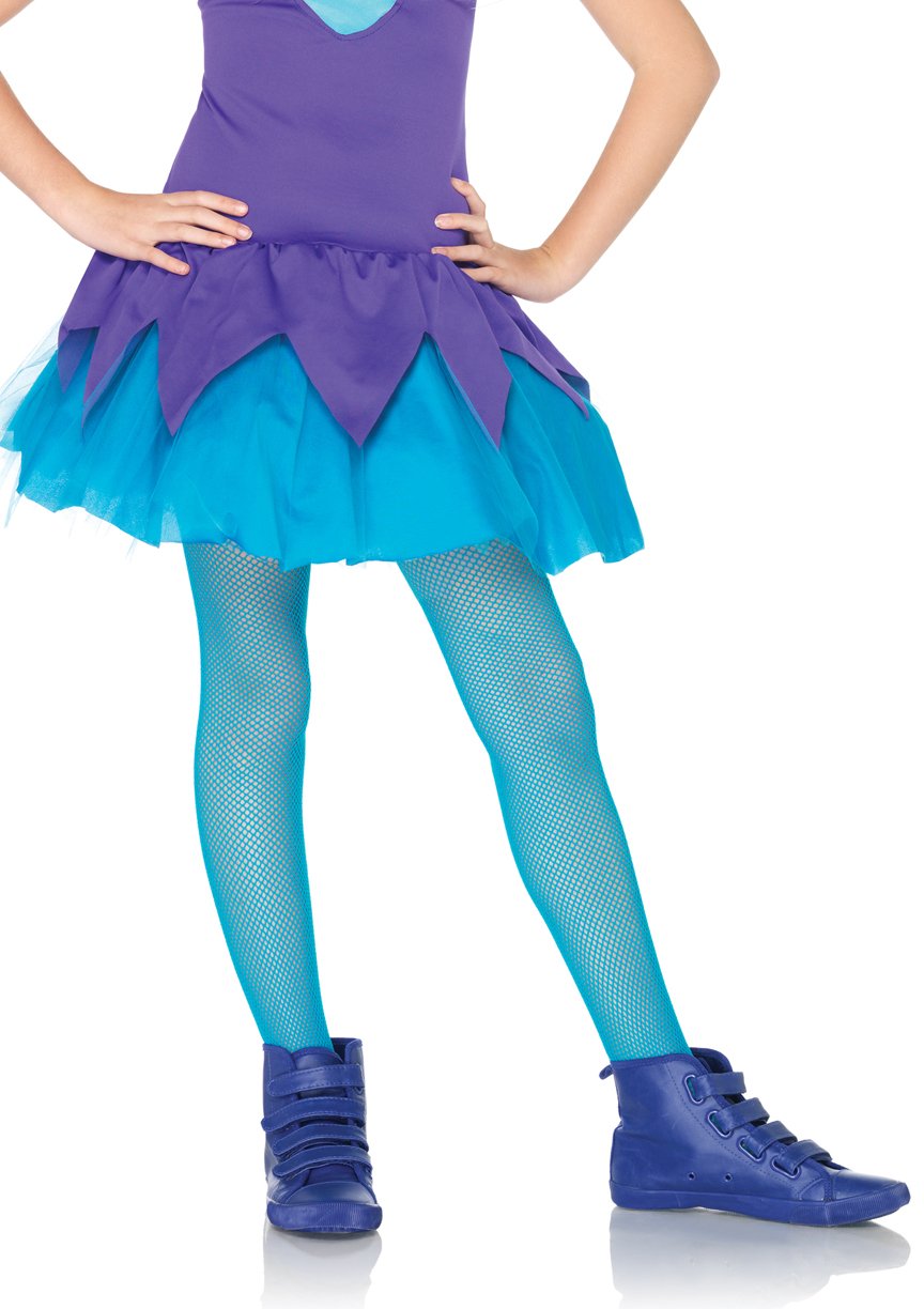 Girls Fishnet X-Large Neon Blu