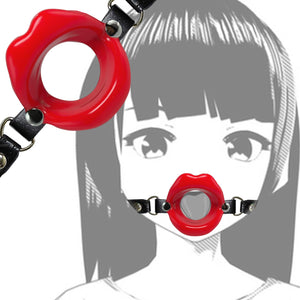 Silicone Open Mouth Gag Sex Toys SM Bondage Open Gag Adjustable Strap Mouth Gags Bondage Toys for Women Men Couples Lover BDSM F