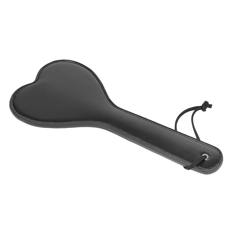 VENESUN SM Spanking Sexual Wide Paddle, 11.2inch Faux Leather Heart Sex Toys for BDSM Cosplay
