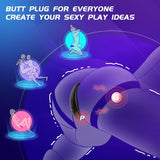 Mtsige Anal Plug Anal Toys, Vibrating Butt Plug Sex Toys for Men, Couples Sex Toy Prostate Massager G Spot Vibrator, Electric An