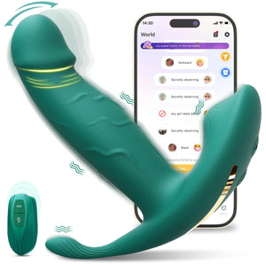 Sex Toys Remote Control Vibrator - Wearable App Control G Spot Vibrator with 9 Wiggling & 9 Vibration, Sex Toys for Women, Anal