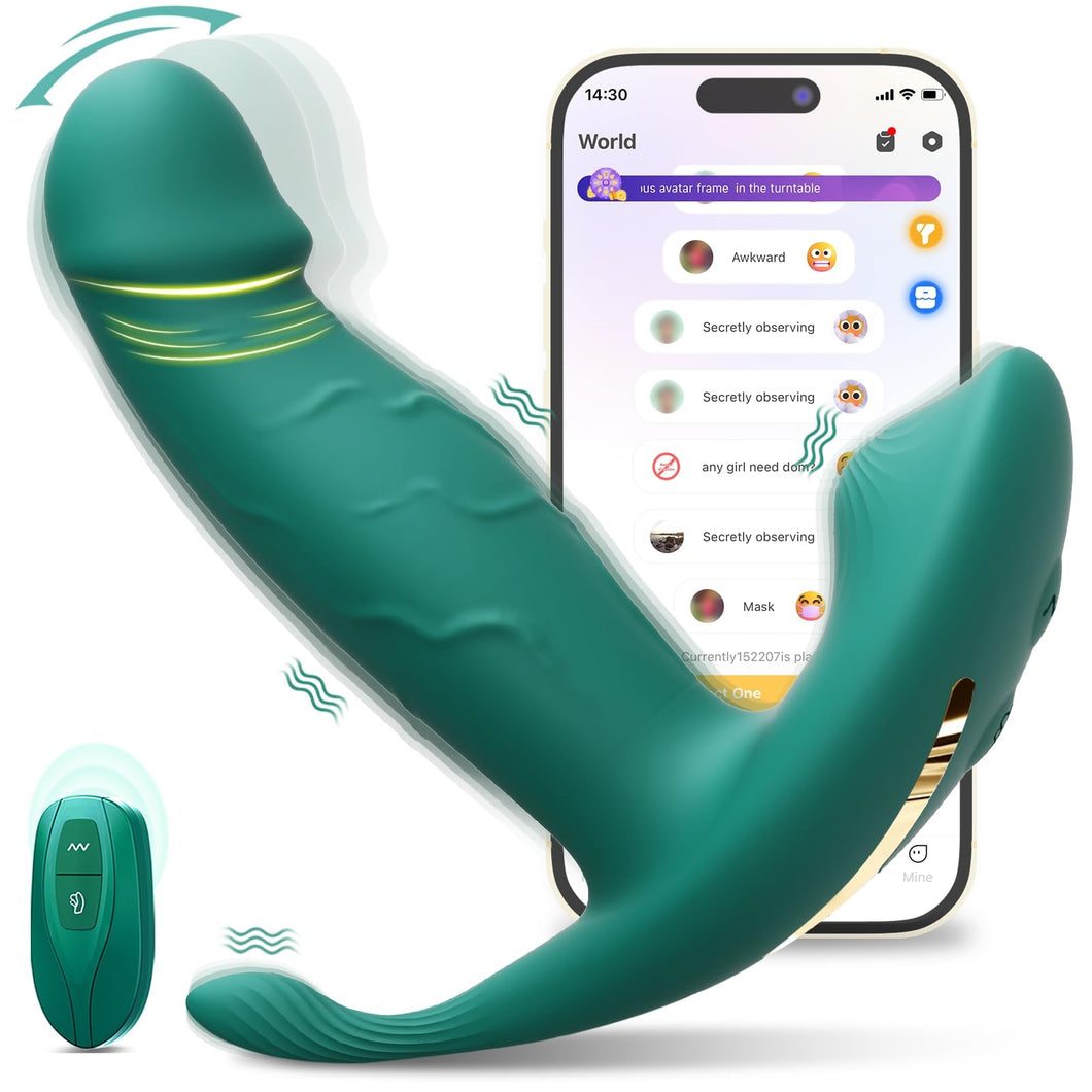 Sex Toys Remote Control Vibrator - Wearable App Control G Spot Vibrator with 9 Wiggling & 9 Vibration, Sex Toys for Women, Anal