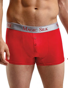 Magic Silk Button Short, Red, Small