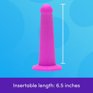 Lovehoney Curved Dildo - 7 Inch with Suction Cup - Flexible Anal Dildo for Men and Women - Harness Compatible Strap On - Smooth