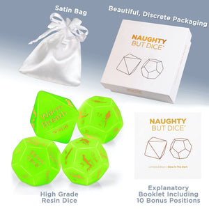 Harper & Chance Sex Dice Games for Adults Couples, Date Night Dice, 96 Foreplay Suggestions, 36 Sexual Positions...Glow in The D