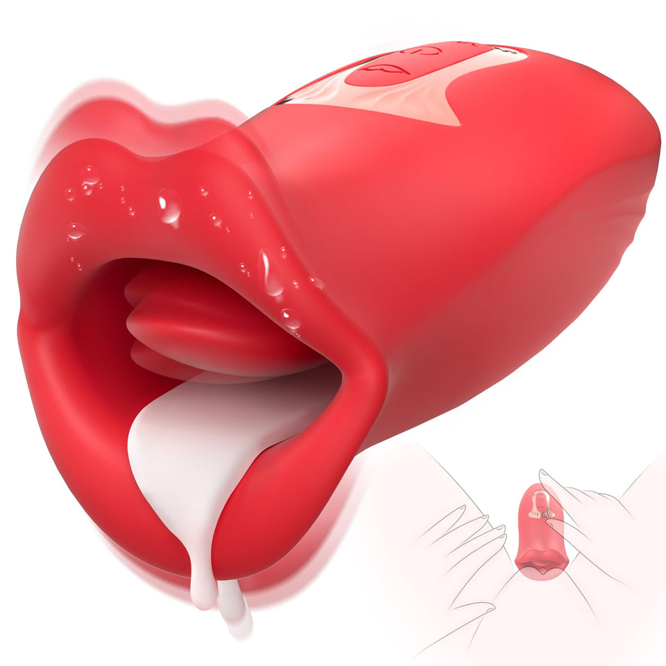 Adult Sex Toys Vibrator, Rose Toy, Rose Sex Stimulator for Women with 10 Vibration Modes and 10 French Kissing Modes, Tongue Sex