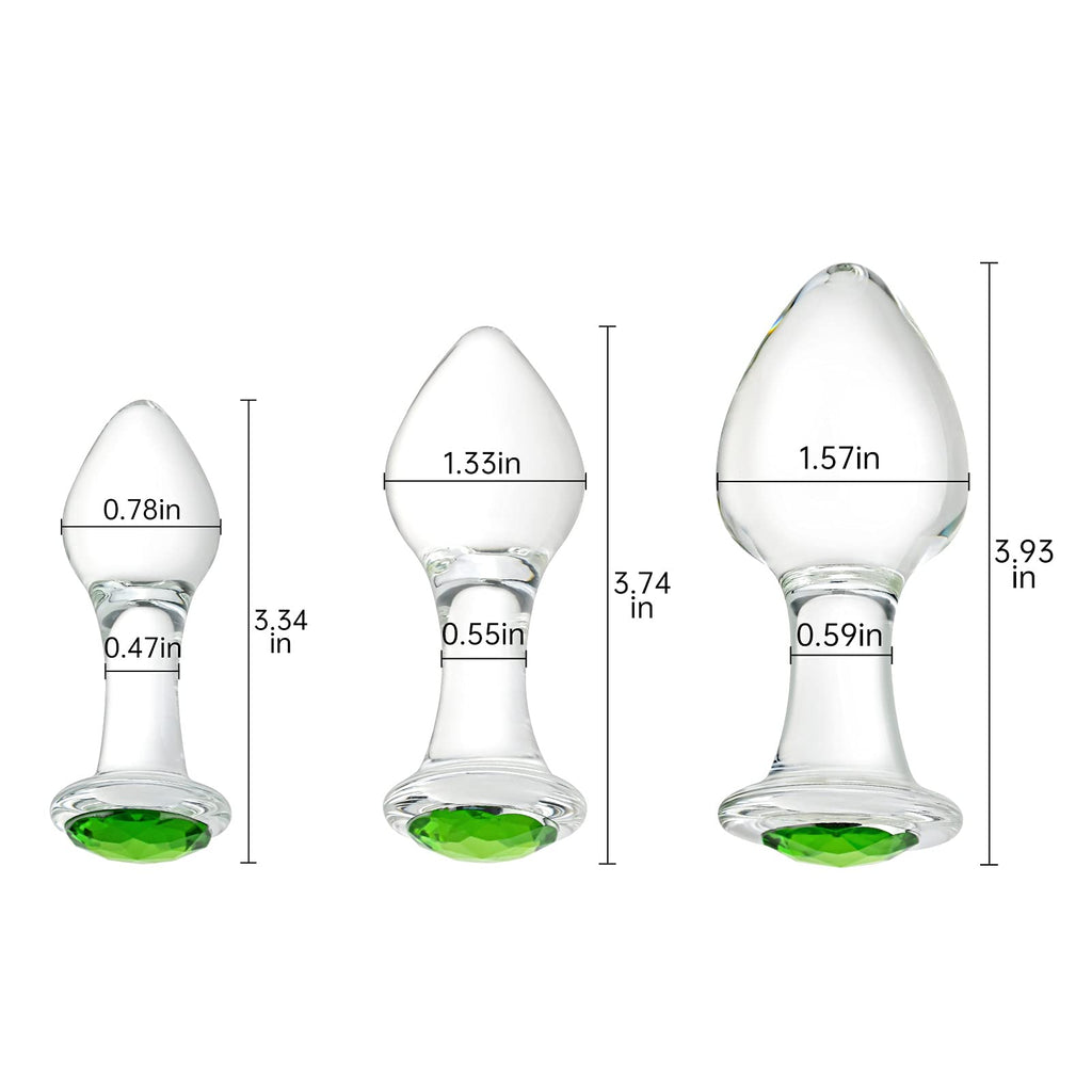 Crystal Anal Plug Bum Plugs Jewelry Anal Trainer Toys Glass Massage Butt Plug Large Medium Small Anal Stimulation Sex Toy for Un