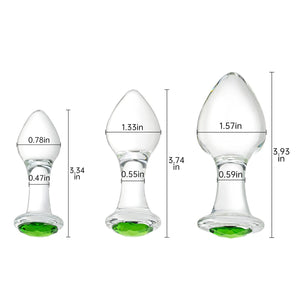 Crystal Anal Plug Bum Plugs Jewelry Anal Trainer Toys Glass Massage Butt Plug Large Medium Small Anal Stimulation Sex Toy for Un