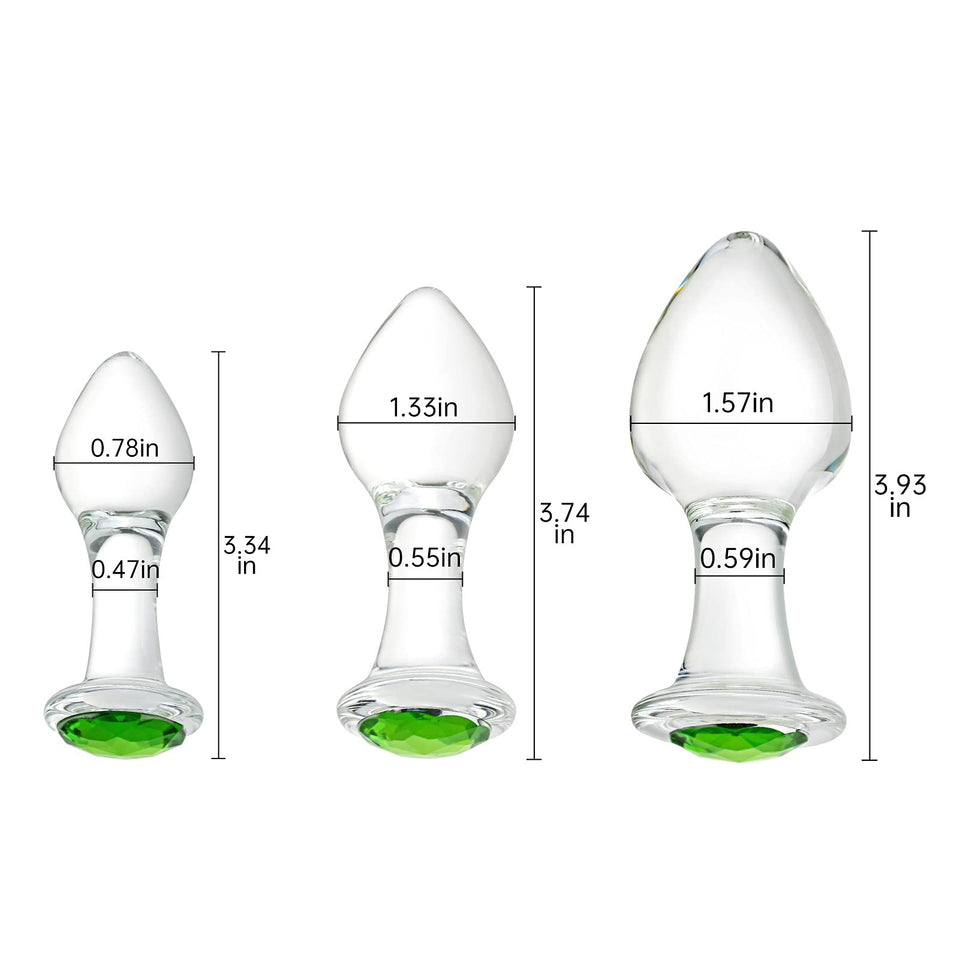Crystal Anal Plug Bum Plugs Jewelry Anal Trainer Toys Glass Massage Butt Plug Large Medium Small Anal Stimulation Sex Toy for Un