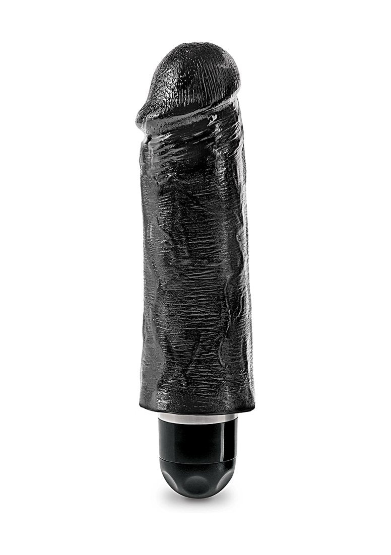 (D) King Cock 5 Vibrating Sti Black Vibrator ''