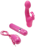 California Exotic Novelties Silicone Gyration Sensations 10-Function Bunny, Pink