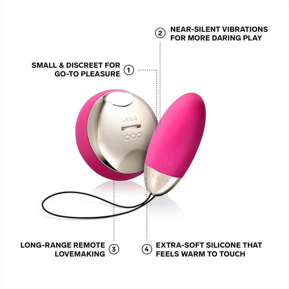 Lelo Lyla 2 Bullet Massager For Women, Silicone Handheld Massage Toy With Sense Motion Technology And Remote Control, Cerise