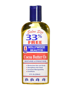 Hollywood Beauty Cocoa Butter Body Oil, 8 Fl Oz