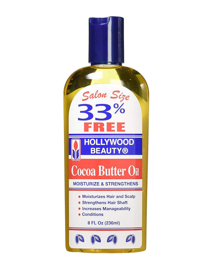 Hollywood Beauty Cocoa Butter Body Oil, 8 Fl Oz
