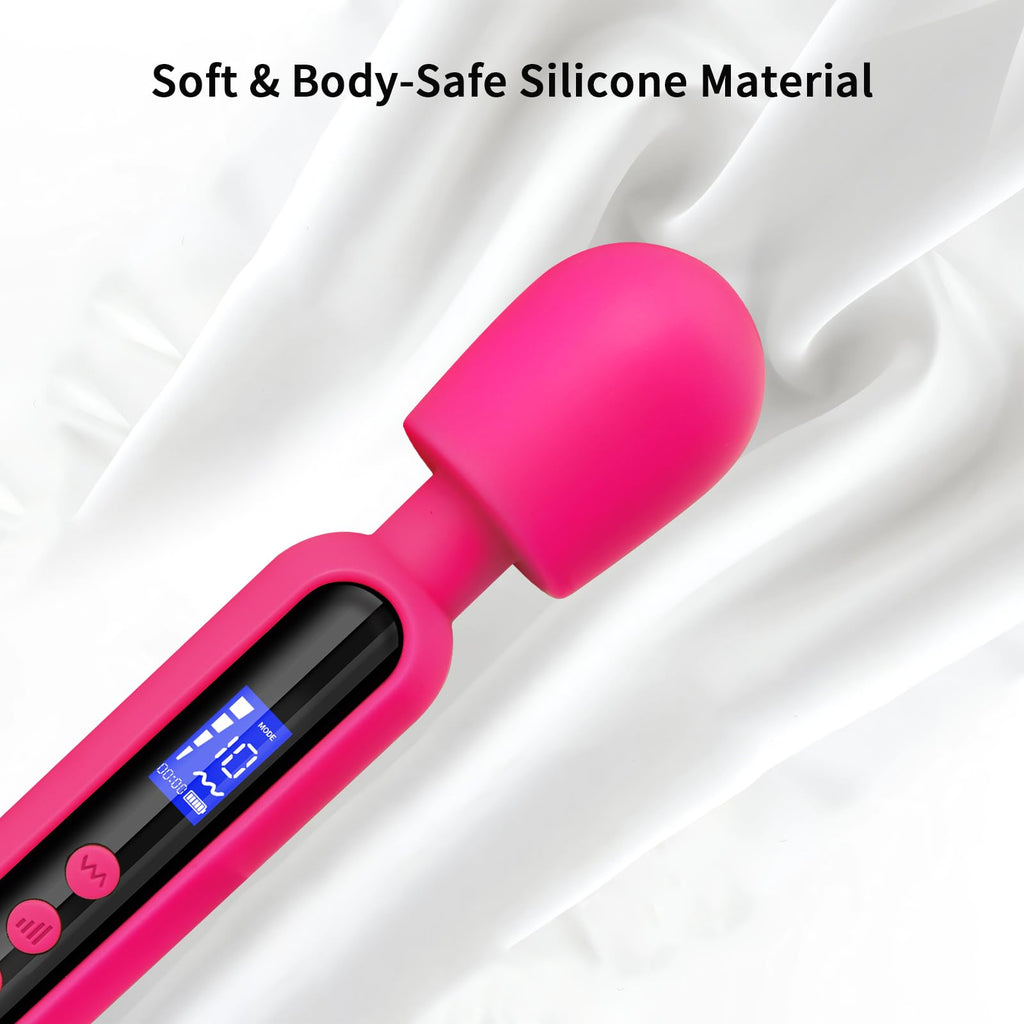 Vibrator Wand Adult Sex Toys & Games Vibrating Massager for Clitoral Stimulation Powerful Vibrator Pleasure with 10 Modes LCD Di