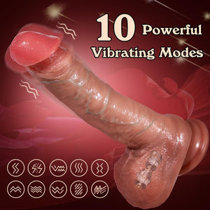 Thrusting Dildo Vibrators Sex Toys - 8.83'' Thrusting Vibrator Adult Toys for Women G Spot Vibrators, 2 in 1 Dildos Realistic Di
