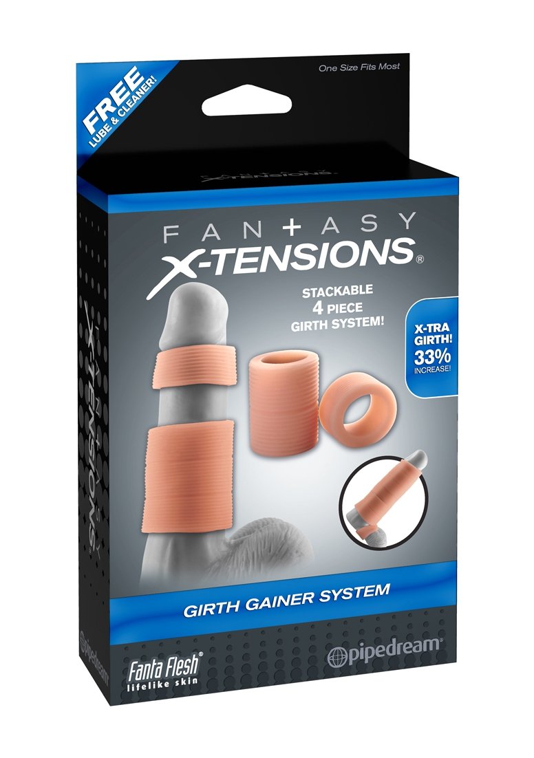 Pipedream Fantasy X-Tensions Girth Gainer System, Flesh