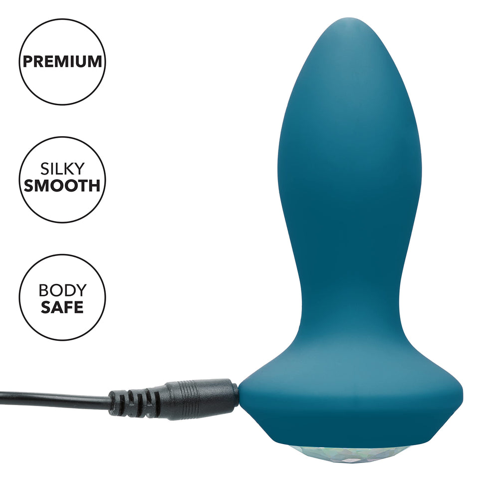 Calexotics Power Gem Vibrating Petite Crystal Probe - Blue