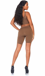 Leg Avenue 2 Pc Seamless Opaque Spandex C Tan Color