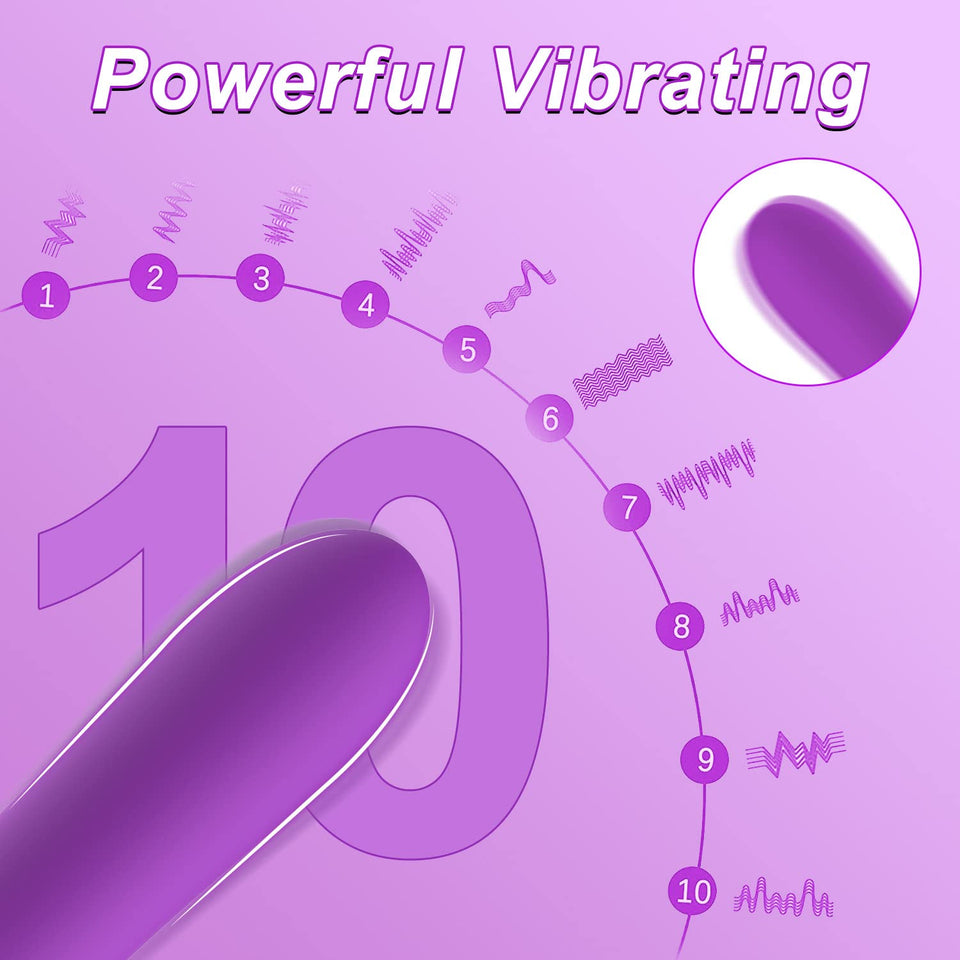G Spot Bullet Vibrators for Women, Tuitionua Rose Vibrator with 10 Vibrations, Silicone Dildo Clitoris Vagina Anal Vibrating Mac