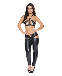 Ms Liquid Onyx Bra  Cutout Pants Blk Sm