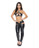 Ms Liquid Onyx Bra  Cutout Pants Blk Sm