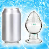 FST Large Anal Plug Crystal Mushroom Shape Butt Plug Glass Massage Bum Plug Sex Toys for Women Men Masturbation Transparent