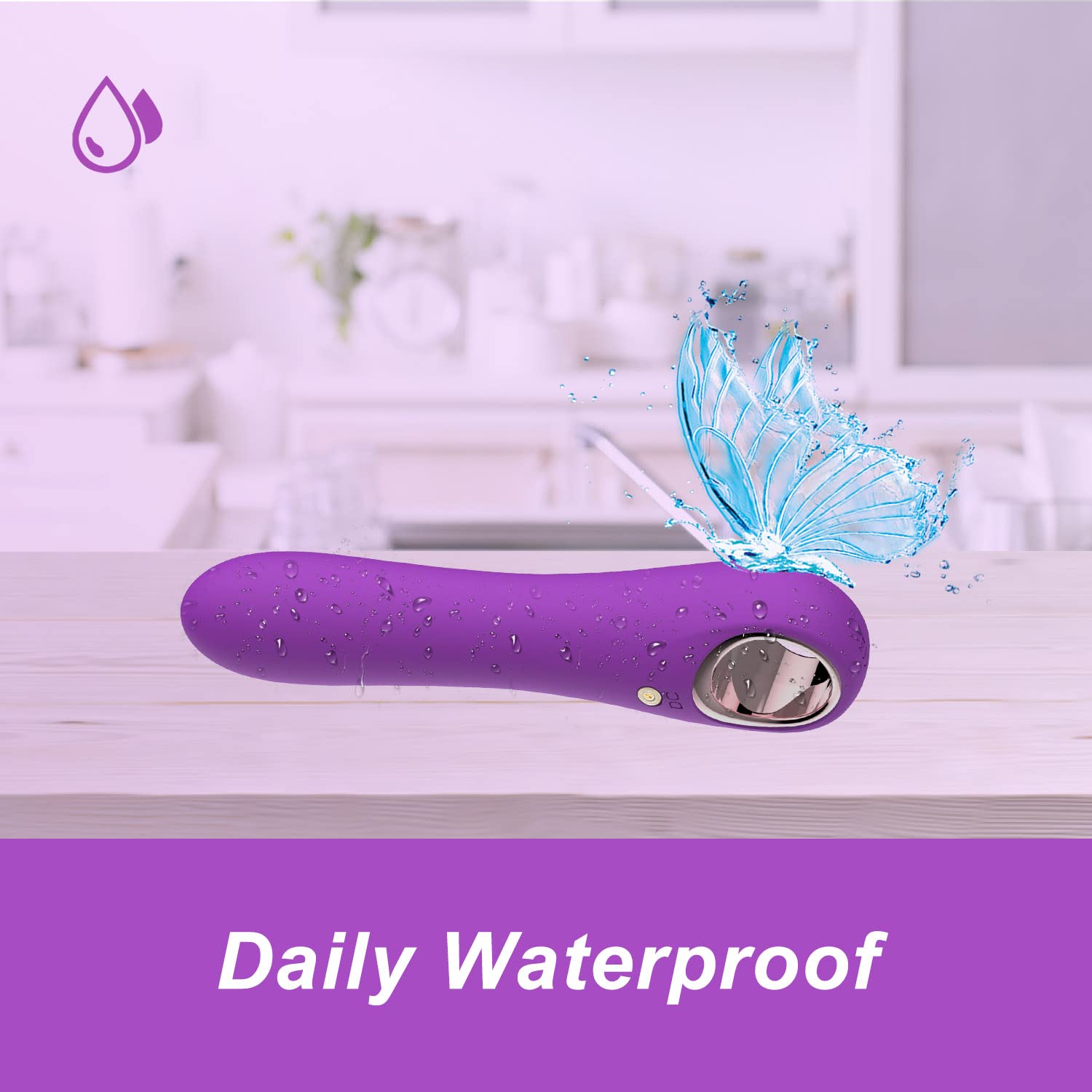 G Spot Bullet Vibrators for Women, Tuitionua Rose Vibrator with 10 Vibrations, Silicone Dildo Clitoris Vagina Anal Vibrating Mac
