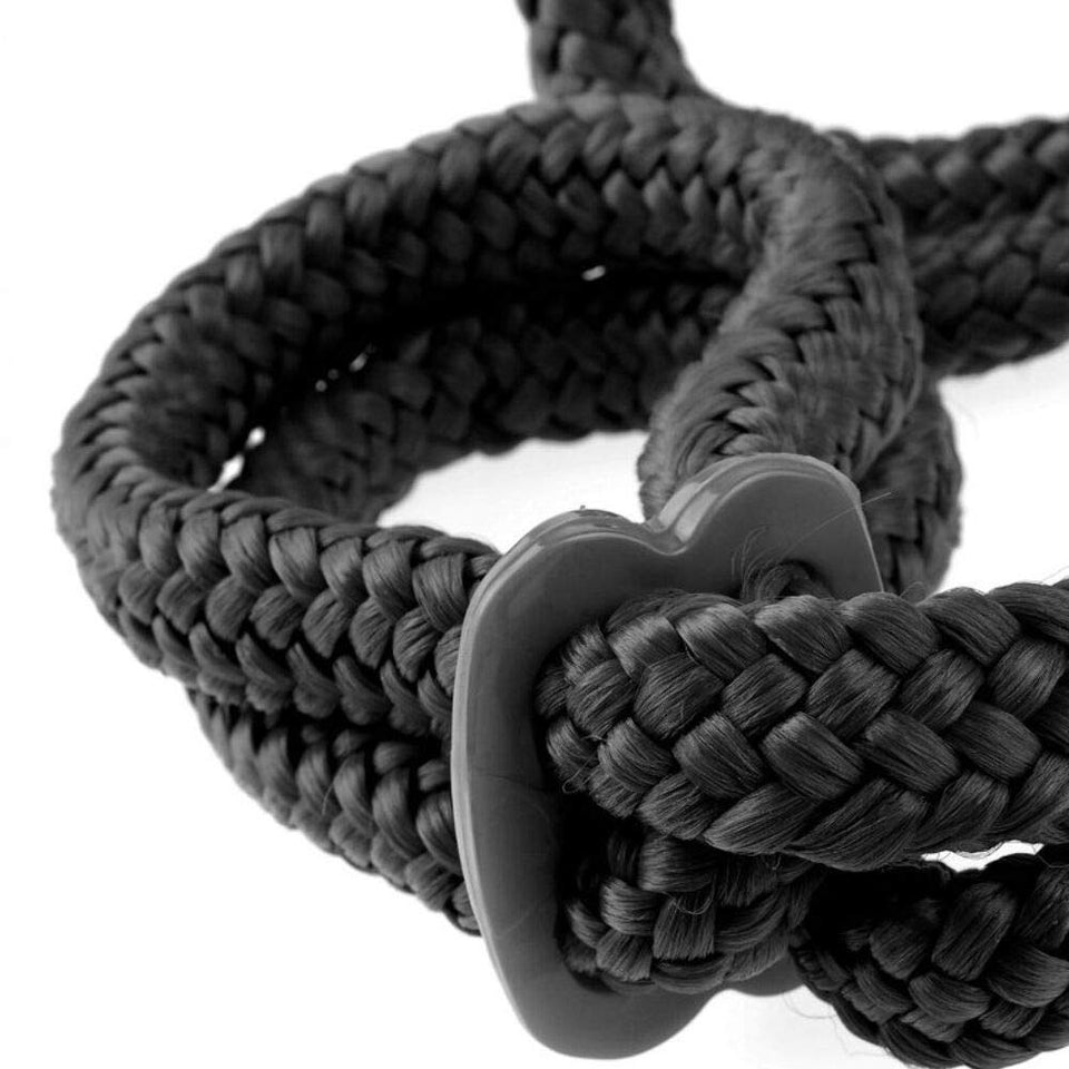 Ff Silk Rope Love Cuffs Black