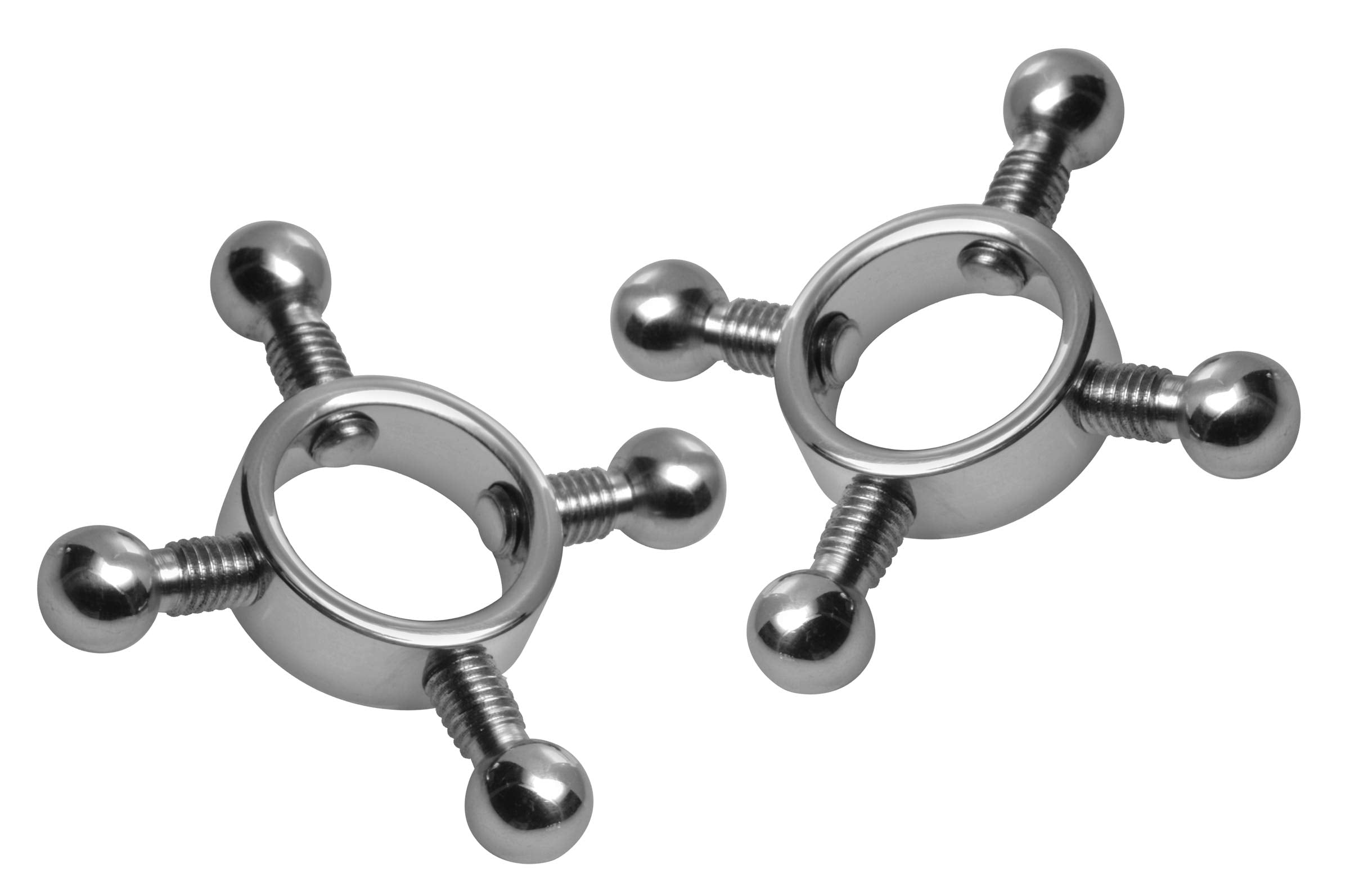 Master Series Rings Of Fire Stainless Steel Nipple Clamp Set