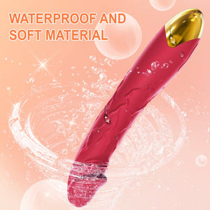 7.6 Inch Realistic Dildo Vibrator for Women,10 Powerful Vibration Modes for Clitoral and G-spot Stimulation, Waterproof Rose Adu