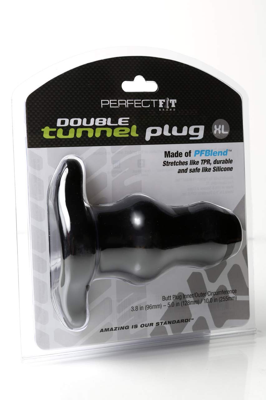 Perfect fit xlarge double tunnel plug - clear (Package Of 2)