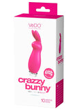VeDO Crazzy Bunny Vibrator Bullet, Rechargeable Clitoral Adult Sex Toy, Clitoris Stimulator Vibe for Women (Pink)