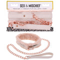 Peaches N Creame Fur Collar & Leash