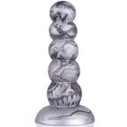Beginner Liquid Silicone Anal Plug 5 Balls Dildo Strong Suction Cup Hands Free Play Realistic and Soft Adult Sex Toys Insert But