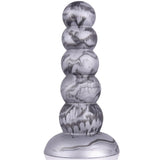 Beginner Liquid Silicone Anal Plug 5 Balls Dildo Strong Suction Cup Hands Free Play Realistic and Soft Adult Sex Toys Insert But