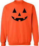 Joe s USA Jack O  Lantern Pumpkin Halloween Crewneck Sweatshirt-L-Orange