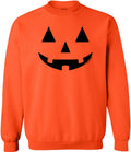 Joe s USA Jack O  Lantern Pumpkin Halloween Crewneck Sweatshirt-5XL-Orange