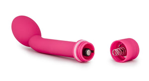 Blush Novelties G Slim Petite - Mini G Spot Stimulating Vibrator - Multi Speed Angled Tip Egg Shaped Bulb Massager - Satin Smoot