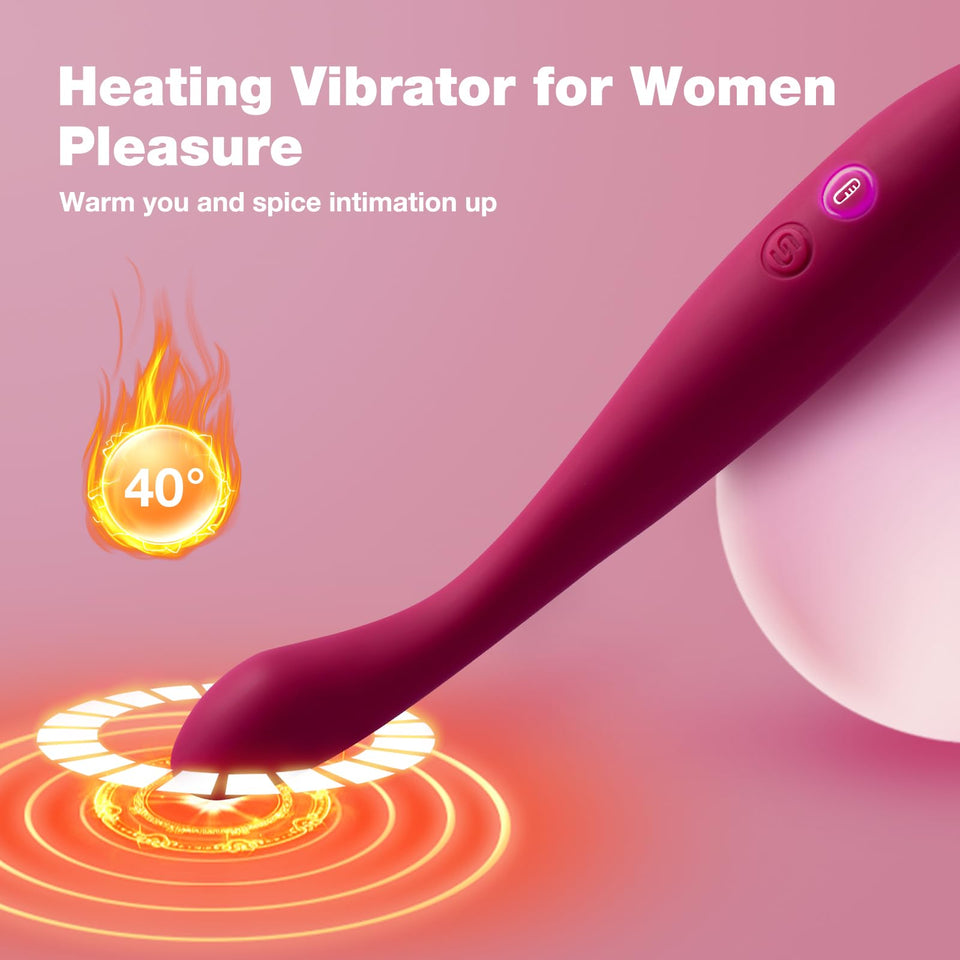 Heated G-Spot Vibrator Sex Toy - SVAKOM 2024 Updated APP Remote Control Heating Finger Vibrators with 5 * 5 Vibrations - Clitora