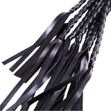 FST Leather Whip with Braided Handle Flogger BDSM Spanking Paddle Sex Toy for Couples Play