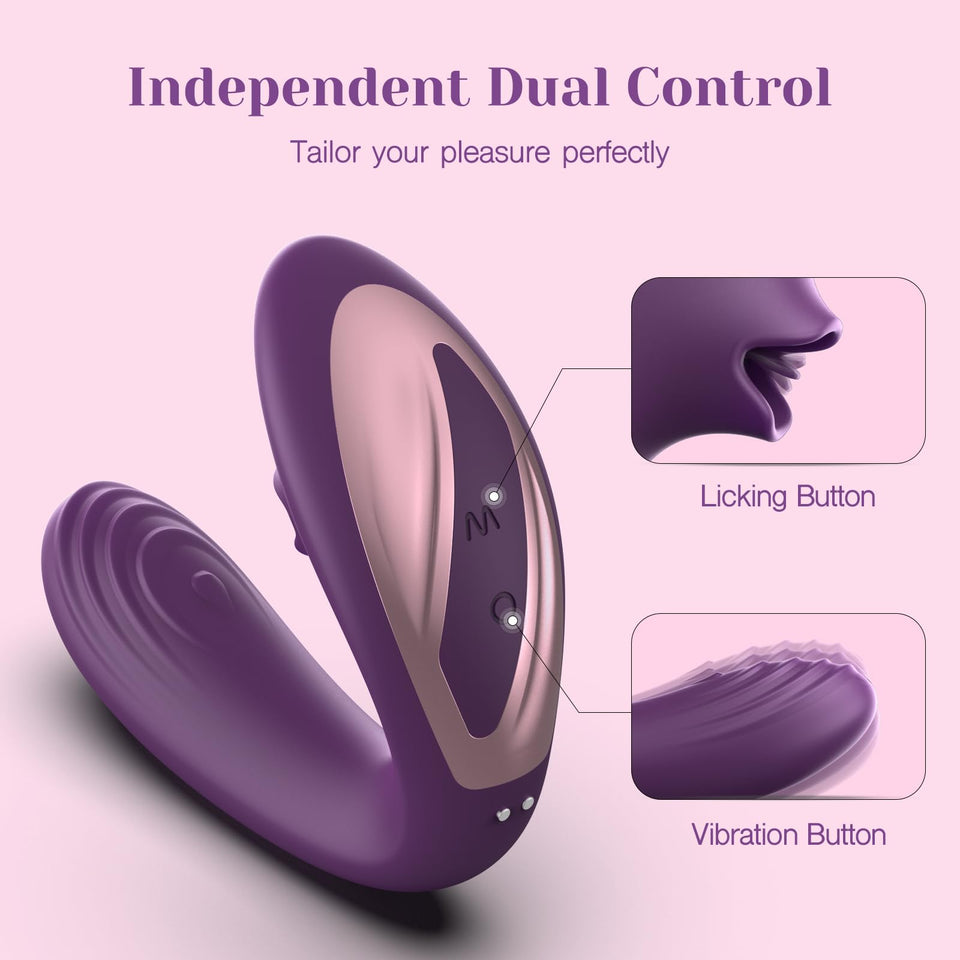 Tracy 's Dog Clitoral Licking G Spot Vibrator, Tongue Adult Toys with Remote Control for Women Couple Play, Vibrating Sex Toy fo