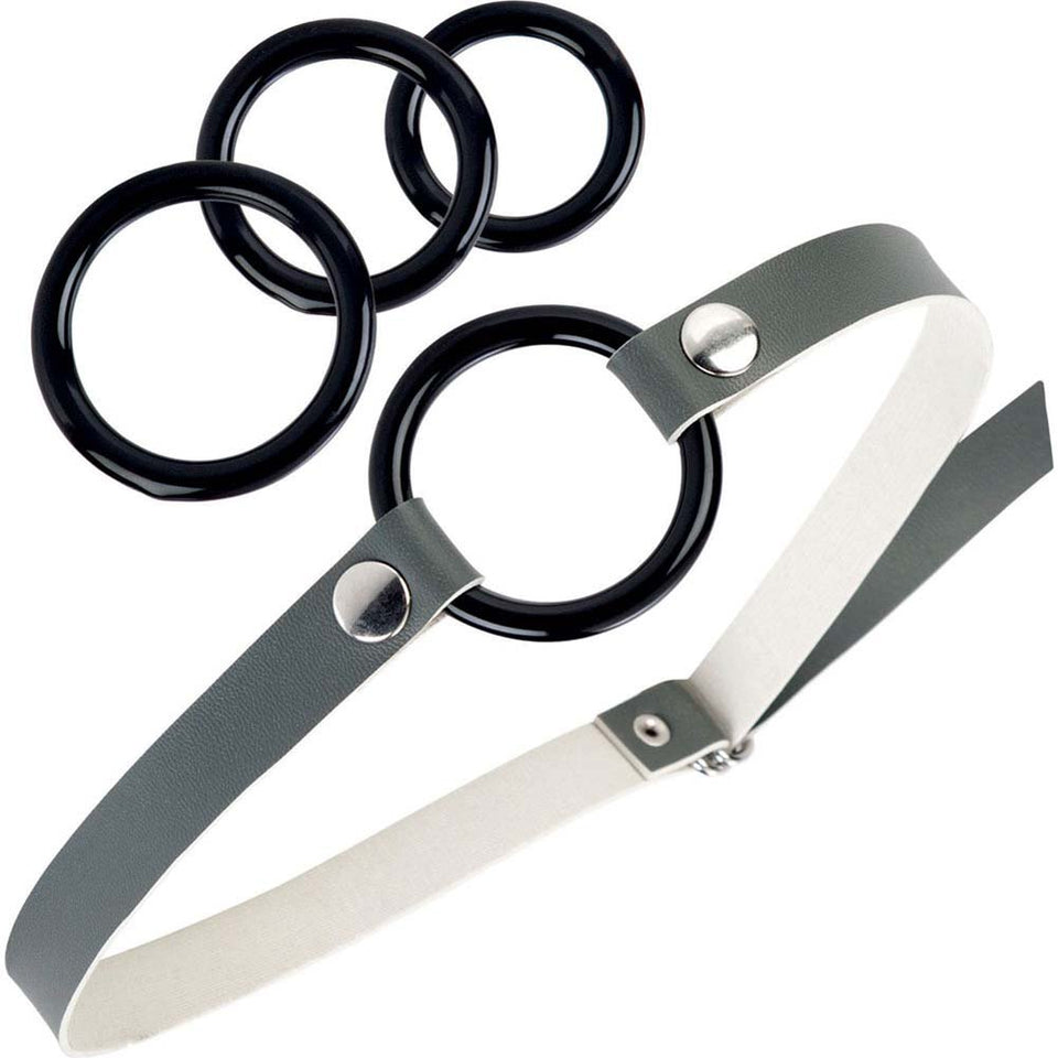 California Exotic Novelties First Time Fetish ?O? Ring Gag, Gray, 0.15 Pound