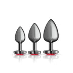 Cheeky Charms Metal Butt Plug Gunmetal Heart