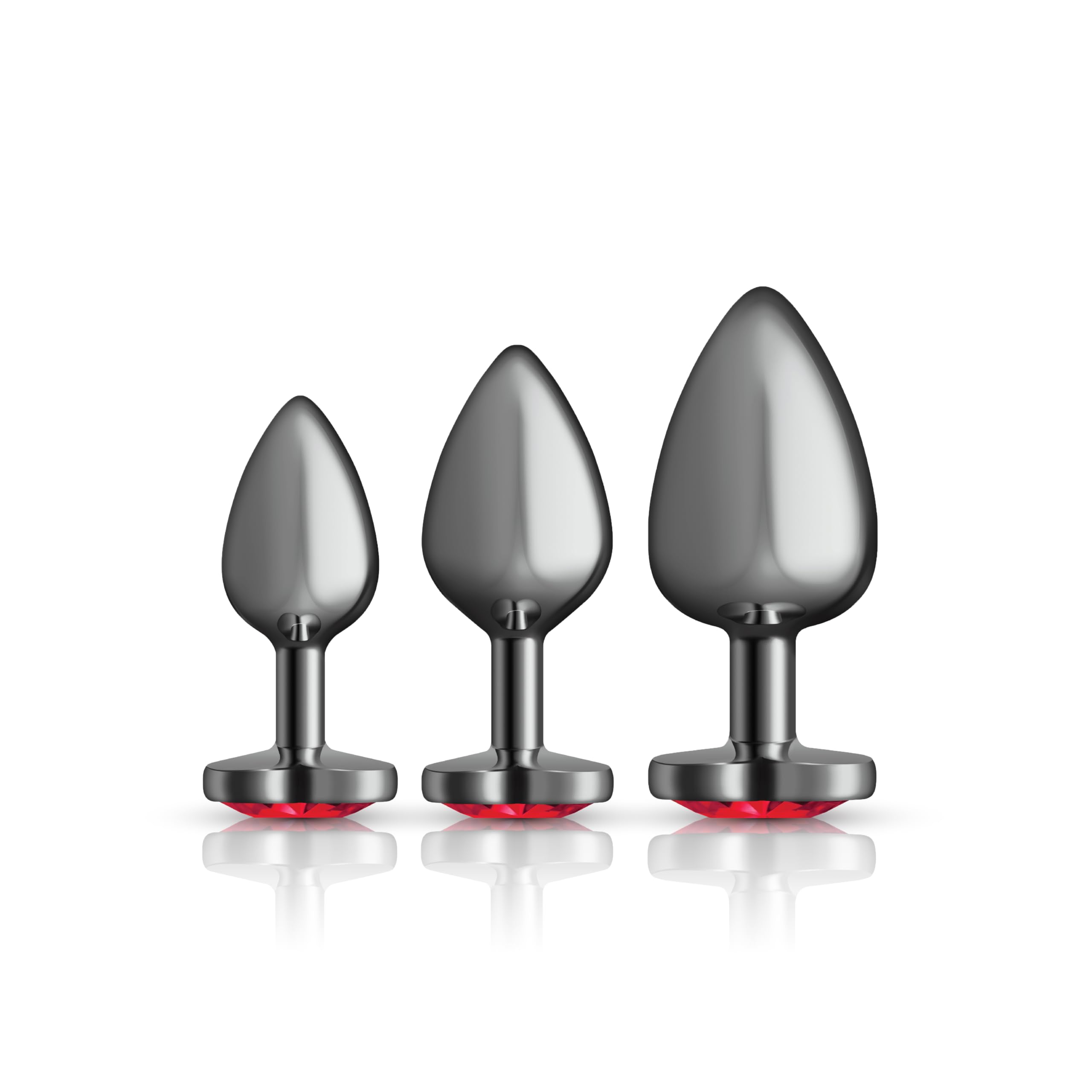 Cheeky Charms Metal Butt Plug Gunmetal Heart