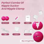 Nipple Sex Toys - Clamp-Sucker Combo, Nipple Vibrator Lightweight Wearable Vibrating Nipple Clamps, Remote Control Vibrators, BD