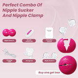 Nipple Sex Toys - Clamp-Sucker Combo, Nipple Vibrator Lightweight Wearable Vibrating Nipple Clamps, Remote Control Vibrators, BD