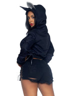 Bat Cropped Hoodie.
